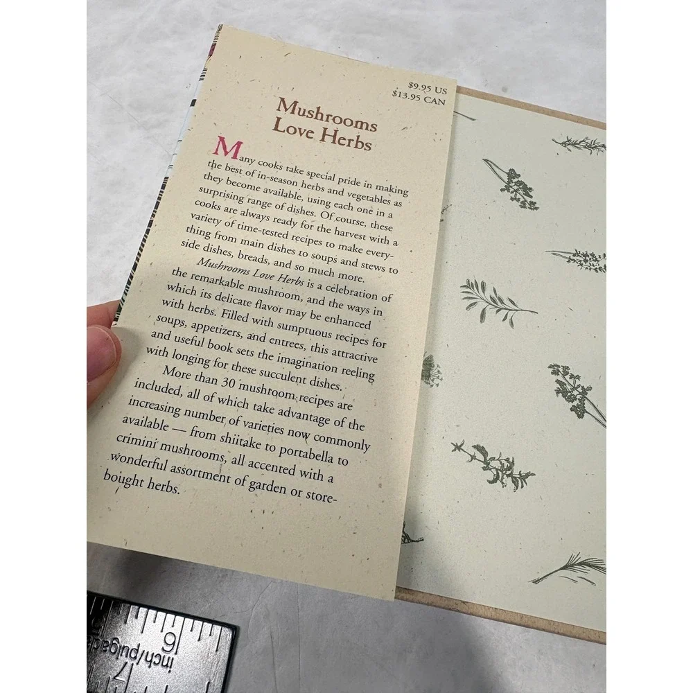 Mushrooms Love Herbs Cookbook Ruth Bass Hardcover 1996 Storey Publishing 1st Ed